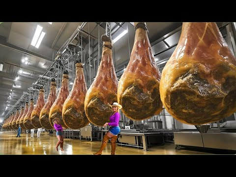 Inside the  Iberico Pig Factory: How Jamón Ibérico are Made Luxury Meat! (Full Process)