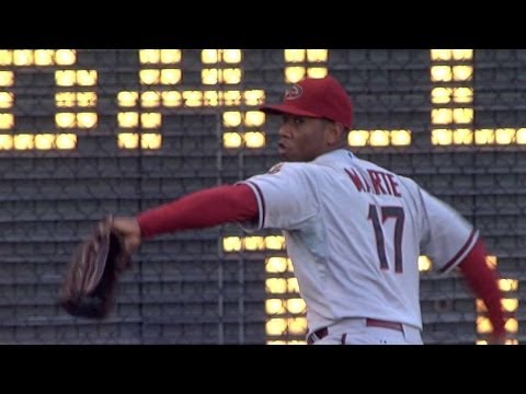 ARI@SD: Marte starts double play from left