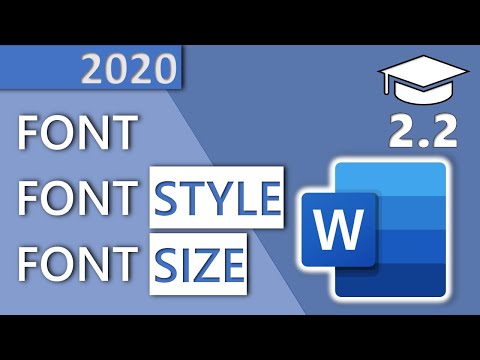 How to Change the Font, Font Style and Font Size in MS Word - 2.2 Master Course (2020 HD)