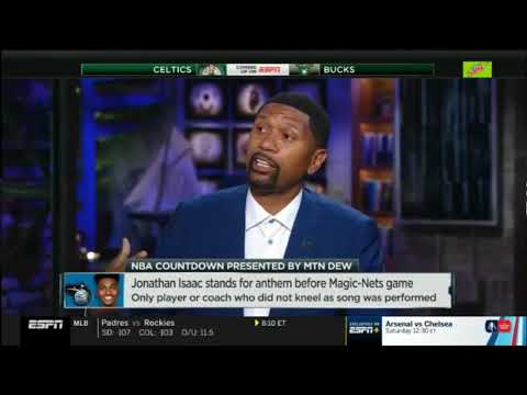 Jalen Rose reaction to Jonathan Isaac standing during National Anthem