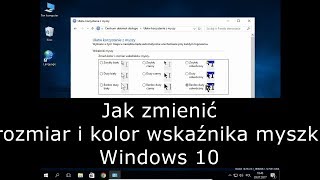 Jak zmienić rozmiar i kolor wskaźnika kursora myszki Windows 10