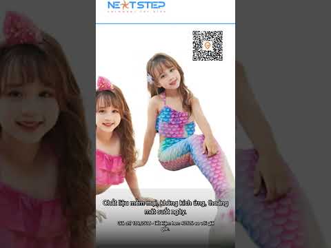 Đồ bơi bé gái nàng tiên cá set 4 món đuôi cá tạo kiểu xinh xắn giá chỉ 189050đ