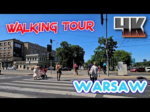 Warsaw Poland Walking Tour 4k