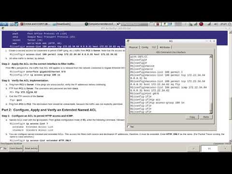 9.3.2.10 Configuring Extended ACLs Scenario  - 1