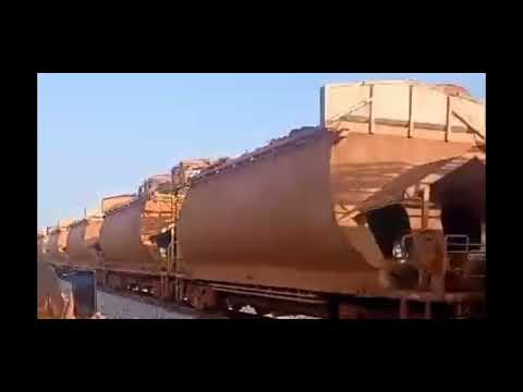 MINERALS OF SIERRA LEONE TRANSPORTED BY CARGO TRAIN TO FREETOWN FOR EXPORT
