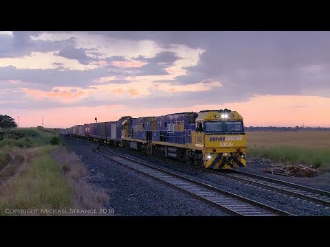 Pacific National 5MA5 Container Train (23/11/2017) - PoathTV Australian Railways