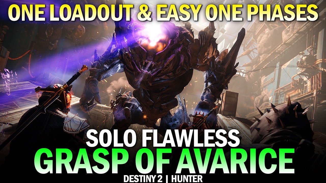 Solo Flawless Grasp of Avarice (One Loadout & Easy One Phase Bosses Hunter) [Destiny 2]