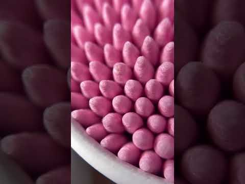 Ватные палочки в тубе, цветные, деревянные, малиновые, 200 шт.