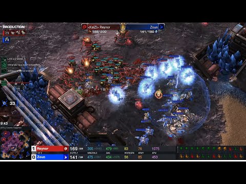 Starcraft II HomeStory Cup XXII 2022 Dec18 Reynor(Z) v Zoun(P) Game 1 MAPS- [ESL] Cosmic Sapphire