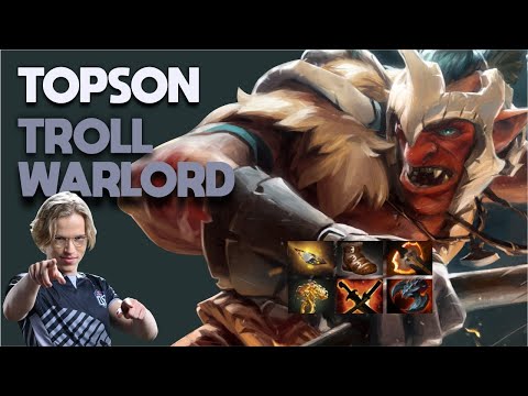 Topson Troll Warlord New 7.23 Patch Dota 2 Pro GamePlay