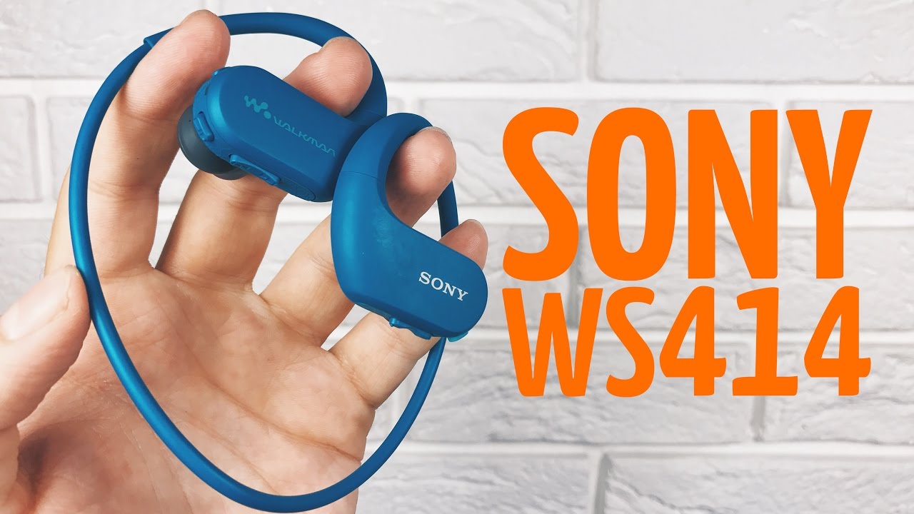 Плеєр-навушники Sony NW-WS414 (Blue) video preview