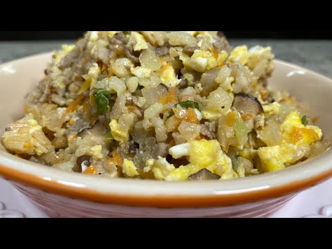 (콜리플라워 라이스 볶음밥) Cauliflower rice Fried rice bowl | 밥 대신 먹는 콜리플라워 라이스 | 저탄고지 다이어트식단 [옴마의요리]