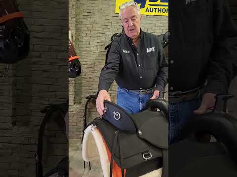 Abetta Pathfinder saddle features. Only 18 to 19 lb.