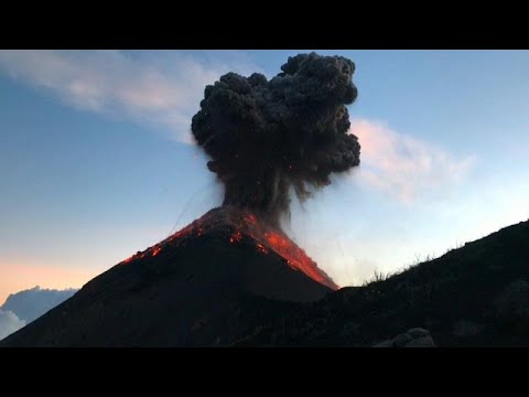 Hikers awed by eruption of Guatemala's Fuego Volcano