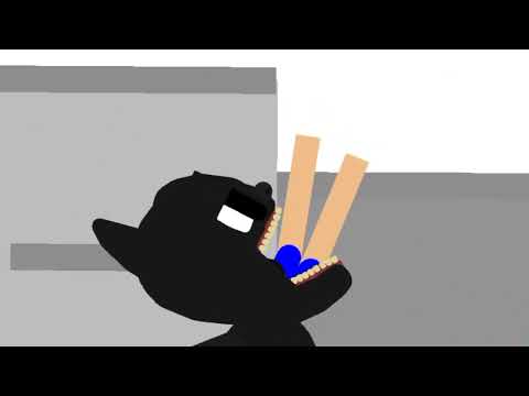 Cartoon Cat eat human