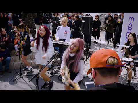 마르멜로(MARMELLO) - MOONLIGHT@홍대 풀밴드 버스킹 20180317