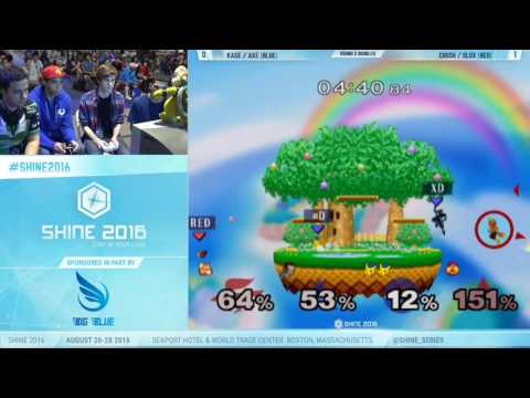 Shine 2016 - Slox/Crush vs Axe/Kage SSBM Doubles Top 32