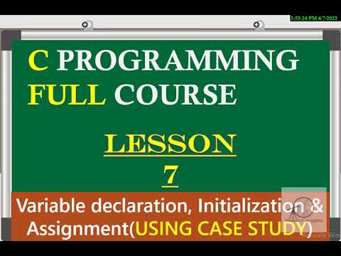 Variable Declaration Initialization In C Program