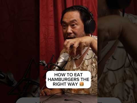 The Hamburger Helper - David Choe - helps explain the proper way to eat a hamburger 🍔 #hamburger