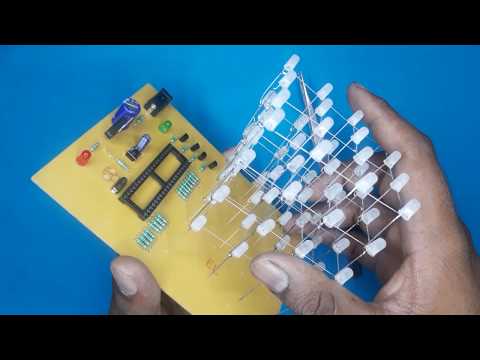 How to make 4x4x4 LED Cube at home Video