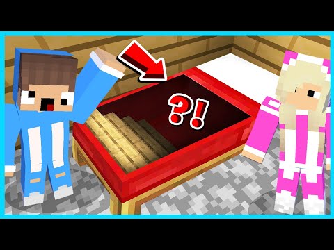 MIPAN & ZUZUZU MENEMUKAN RUANGAN RAHASIA TERSEMBUNYI DI BAWAH KASUR MINECRAFT SURVIVAL!