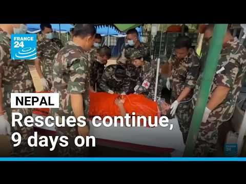 Nepal floods: Two workers pulled alive from tunnel after nine days