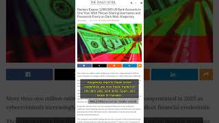 🧐👉 Over 1 Million Bank Accounts Hacked in 2025: Credentials Flood Dark Web #QixNewsCrypto