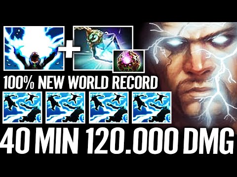 🔥 100% World Record - 120.000DMG 40MIN ZEUS Octarine Prism WTF Spam Electric Nothingtosay Dota 2 Pro