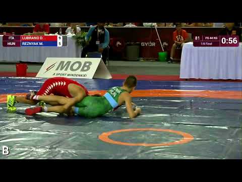 1/8 FS - 44 kg: D. LUBRANO (ITA) v. M. REZNYAK (HUN)