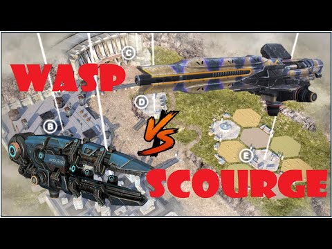 Comparing medium weapons WASP vs SCOURGE war robots