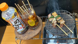 ガーリックめんつゆ焼き鳥を焼いてブラックミストアイランドハイボールをキメるだけの動画