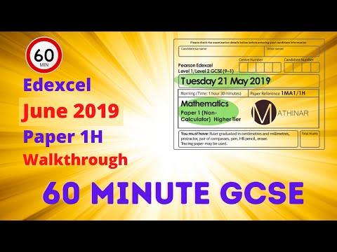 Edexcel GCSE Maths June 2019 Paper 1 Higher Walkthrough