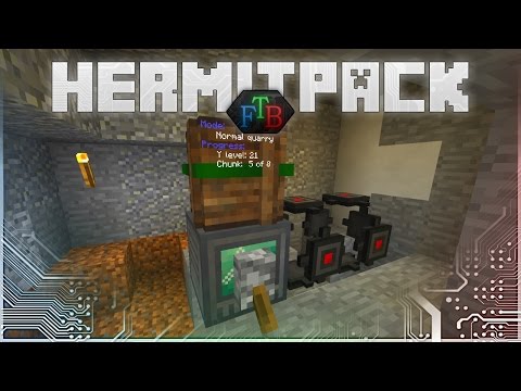 FTB HermitCraft HermitPack ~ Ep 10 ~ RFTools Quarry & Compressed Torcherino!!