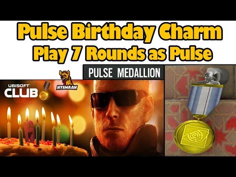 Pulse's Birthday Medallion Charm - Rainbow Six Siege Blood Orchid