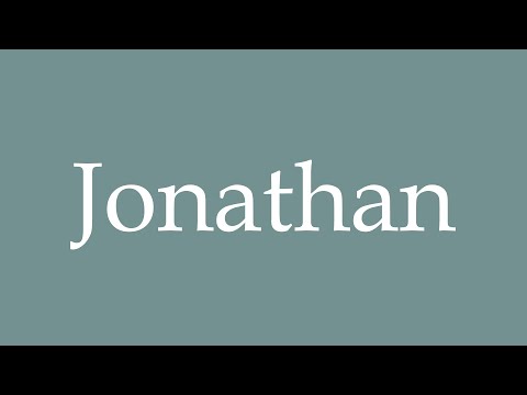 How to pronounce ''Jonathan'' in French