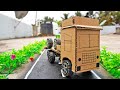 Miniature TRUCK 4 Wheeler Toy Make Use Cardboard Project In 10 Minutes Doodle Creatives