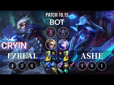 ES Cryin Ezreal vs Ashe Bot - KR Patch 10.15