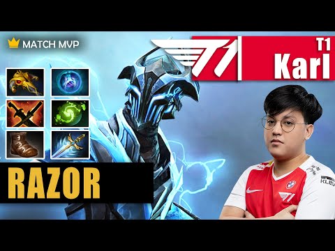Razor Mid | T1.Karl | KARL BOSS MODE MID LANE IMBA RAZOR BUILD COMEBACK | 7.31d Gameplay Highlights