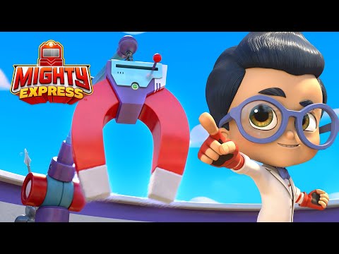 Nico Shows off the Giant Magnet | Mighty Express Clips | Cartoons for Kids