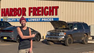 Trying to fix my misfiring 4runner at Harbor Freight