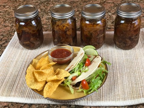Pressure Canning Shredded Chipotle Beef for Tacos