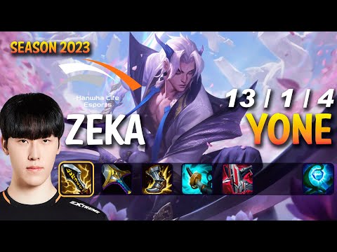 HLE Zeka YONE VS ZOE Mid - Patch 13.14 KR Ranked