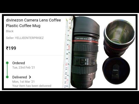 Camera Lens Coffee Plastic Coffee Mug 350ml