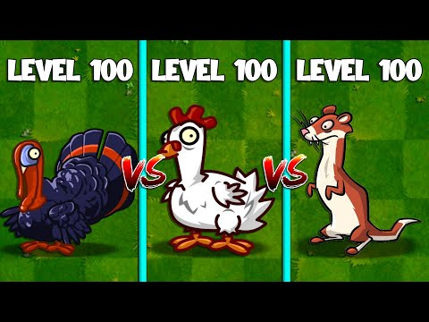 TURKEY vs CHICKEN vs ICE WEASEL Zombies - Who Will Win? - PvZ 2 Zombie vs Zombie Challenge
