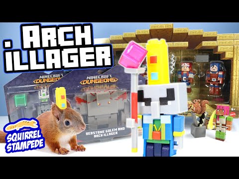 Minecraft Dungeons Arch illager and Desert Temple Battle Pack Figure Review