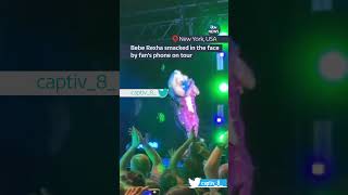 Bebe Rexha smacked in the face by fan’s phone on tour #itvnews