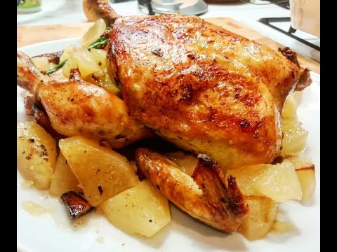 Pollo Arrosto con patate al forno ricetta veloce e semplice