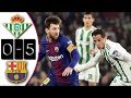 REAL BETIS vs FC BARCELONE :Liga Santander 2018 buts et Résumé du match