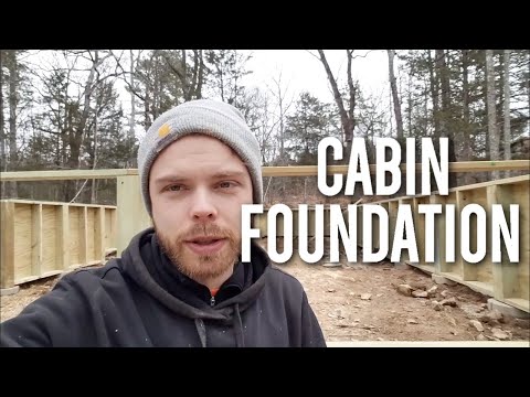 A-Frame cabin: Building a Permanent Wood Foundation