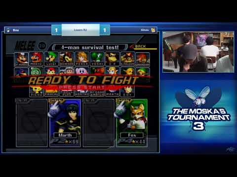 The Moska's 3 SSBM - Bou (Marth) vs Xinxu (Fox) - Losers R2